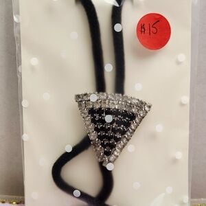 Elegant Black and Silver Bolo Tie